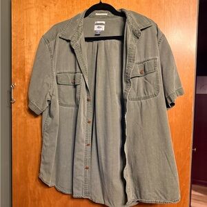 Old Navy Olive Button-Up Shirt